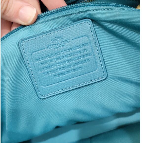 Coach Street Zip Tote Shoulder Bag Crossgrain Leather Womens Handbag Purse Large - Picture 10 of 11